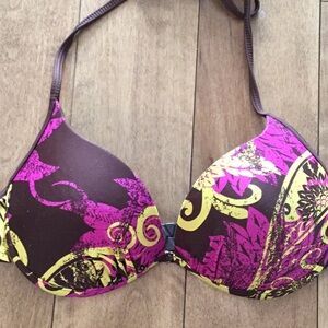 Body Glove Plump Brown and Yellow Bikini Top